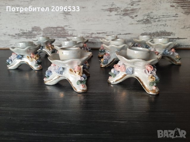 Керамични свещници - 10 броя, снимка 2 - Декорация за дома - 34721166