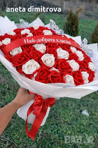 Букет с 101 сапунени рози , снимка 3 - Подаръци за жени - 53850668