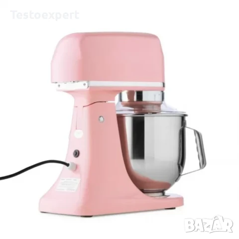 Планетарен миксер 7 литра – пастелно розов, с 11 скорости и накланяща се глава, снимка 10 - Обзавеждане на кухня - 50790603