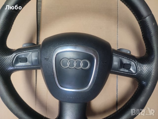 трилъчев мулти волан с пера F1 и еърбер за Ауди А4 А6 след 2005г Audi A4 A6, снимка 2 - Аксесоари и консумативи - 41675858