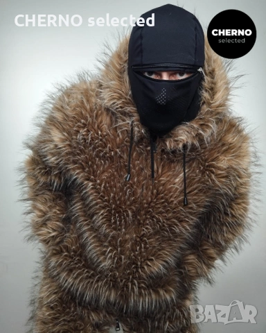 URBANCODE LONDON мъжко дълго яке • палто от изкуствен косъм с качулка – размер L , снимка 4 - Якета - 53668969