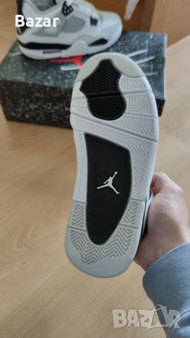 Nike Air Jordan Retro 4 Military Black White Panda Размер 37.5 Номер 23.5см Дамски Обувки Бели, снимка 2 - Кецове - 41425074