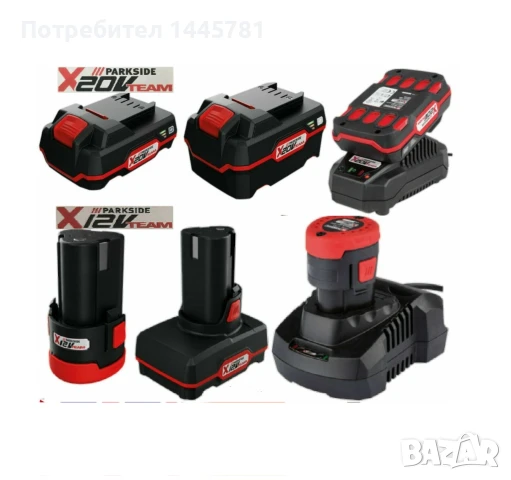 Зарядни и батерии parkside x12team x20team 