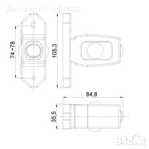 1 бр.  къси ЛЕД LED рогчета , жълто/бяло/червено 12-24V , Полша, снимка 4 - Части - 53725694