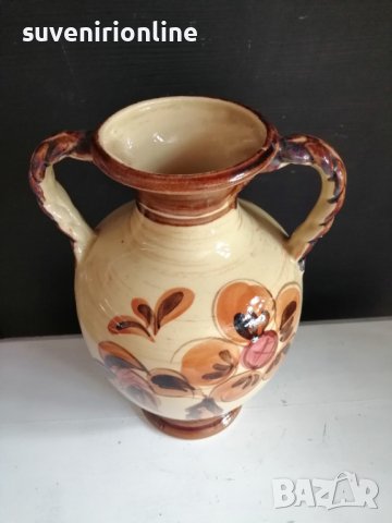 Стара керамична делва ваза, снимка 3 - Вази - 40206741