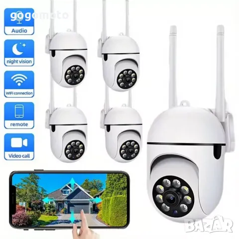 камера за наблюдение през телефона с приложение, HD 1080P охранителна камера , снимка 6 - Други - 49922704