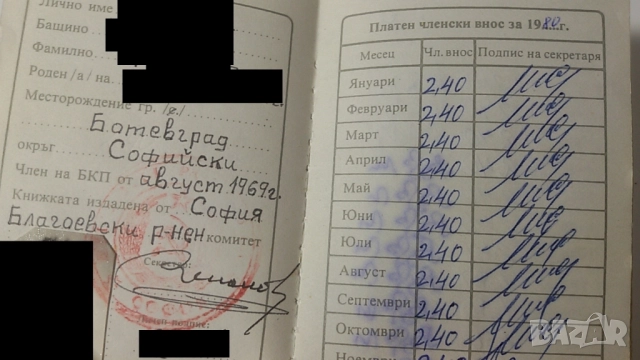 Лот ~20 стари документи; карти (партийни, спестовни), пропуски, книжки (здравна, орденска), награди, снимка 13 - Антикварни и старинни предмети - 51440966