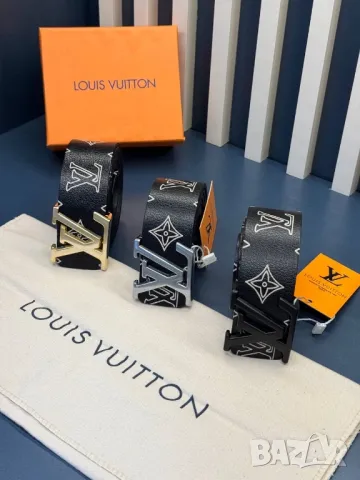 колани от естествена кожа в кутия 4см louis vuitton 