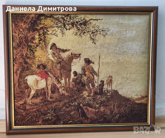 Гоблен с рамка от дърво масив, снимка 1