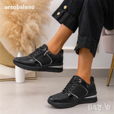 Дамски маратонки на платформа, 2цвята , снимка 8 - Маратонки - 53524375