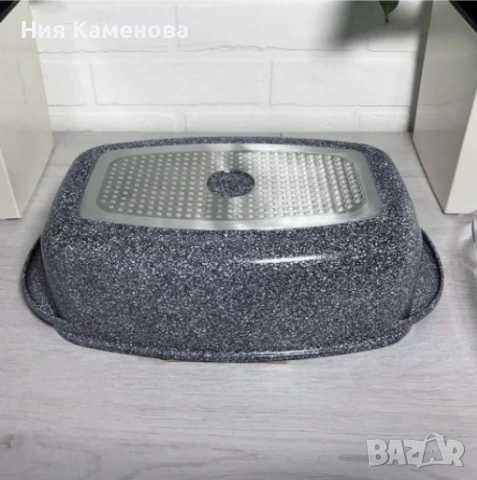 Ростер Goldman с мраморно покритие–правоъгълен съд с капак,5.5 л и 6.6 л,за фурна и всички котлони, снимка 7 - Съдове за готвене - 53023413