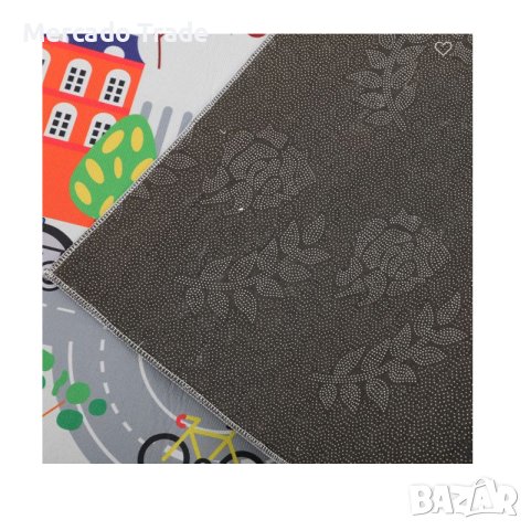 Детски килим Mercado Trade, За детска стая, Правоъгълен, Сив, снимка 3 - Мебели за детската стая - 41931259