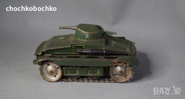 1935 Arnold Стара Немска Метална Механична Играчка танк