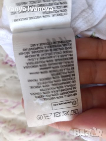 H&M бяла рокля с палми, снимка 11 - Рокли - 50753340