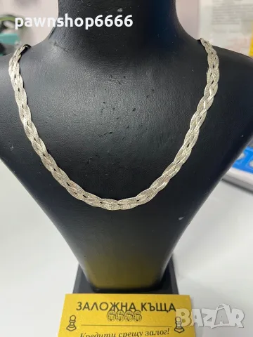 Сребърно колие 925, снимка 4 - Колиета, медальони, синджири - 48277195