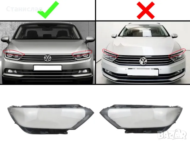 Стъкла (капаци) за фарове за VW Passat B8, снимка 6 - Части - 47629931