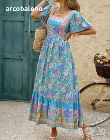 Дамска ежедневна рокля с А-силует, 5цвята , снимка 2 - Рокли - 50568533