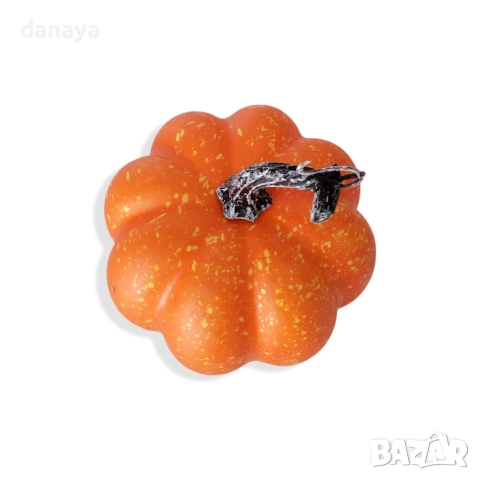 6086 Изкуствена тиква за декорация и украса,12 см, снимка 4 - Изкуствени цветя - 51596863