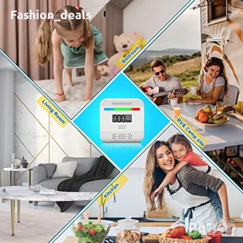 Нов Безжичен детектор за въглероден оксид с цифров дисплей Домашна безопасност , снимка 5 - Други стоки за дома - 41876461