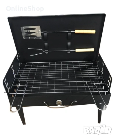Преносима сгъваема градинска скара , 44x27x37 см, за къмпинг,, снимка 4 - Други стоки за дома - 53029837