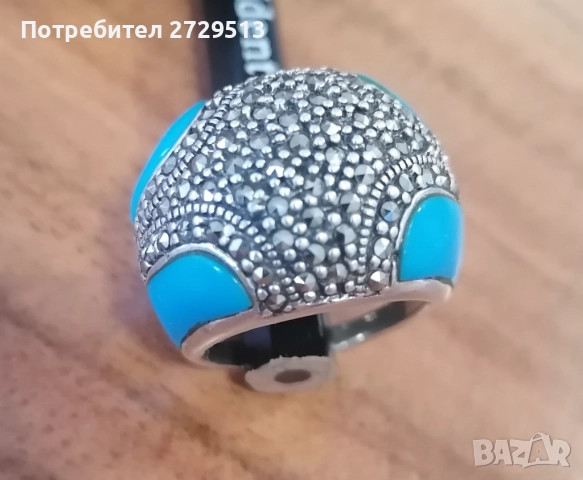  Сребърен пръстен, снимка 2 - Пръстени - 52186555