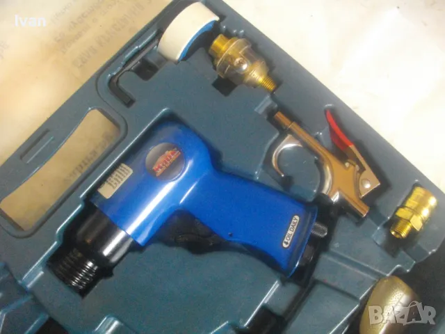 33 ЧАСТИ НОВ НЕПЪЛЕН КОМПЛЕКТ ПНЕВМАТИЧНИ ИНСТРУМЕНТИ MAUK GERMANY  КЪРТАЧ/ОБДУХВАЧ/ШИЛА/ТОРСОВЕ/, снимка 4 - Други инструменти - 50181798