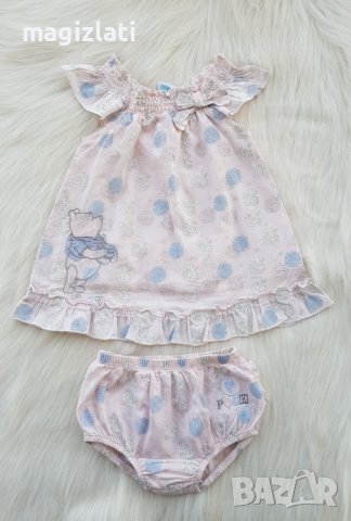 Бебешка рокля с гащички Мечо Пух  размер 6 месеца