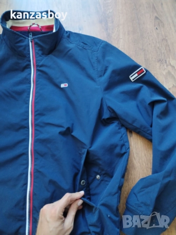 Tommy Hilfiger  Navy Essential Flag Patch Jacket - страхотно мъжко яке Л, снимка 9 - Якета - 51800595
