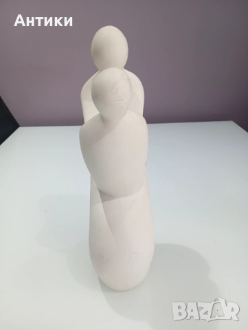 Голяма стара статуетка с влюбена двойка , снимка 9 - Декорация за дома - 52661479