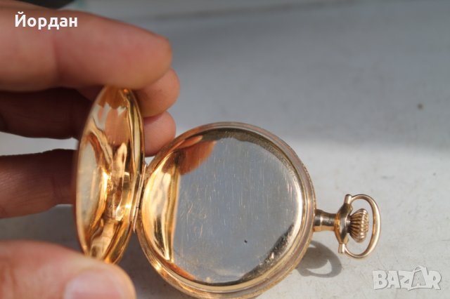 Златен 14К Джобен часовник ELGIN , снимка 5 - Мъжки - 34088263
