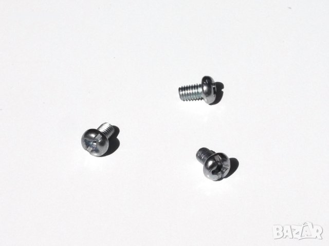 Винт поцинкован, М3 х 5мм с полусферична глава, за кръстата и права отвертка