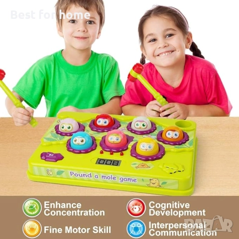 Интерактивна игра BAODLON „Удряне на къртица“, снимка 3 - Игри и пъзели - 52802831