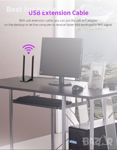Двубандов Wifi USB 3.0 адаптер 1200Mbps​, снимка 9 - Мрежови адаптери - 40003236