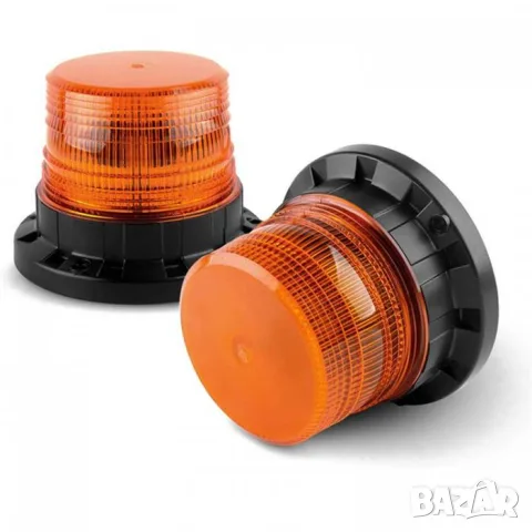 LED сигнална лампа маяк 95mm x 129mm оранжева 12 SMD LED