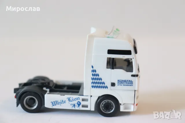 HERPA 1:87 H0 MAN TGA ВЛЕКАЧ КАМИОН TIR МОДЕЛ, снимка 5 - Колекции - 50024077