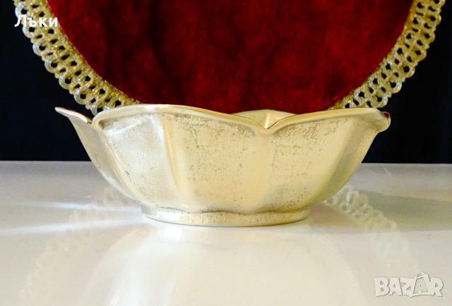  Бронзова купичка за ядки 12 см.,цвете., снимка 3 - Антикварни и старинни предмети - 40589253