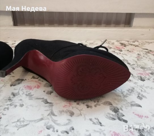Черни дамски обувки на ток Graceland , снимка 3 - Дамски обувки на ток - 34651077
