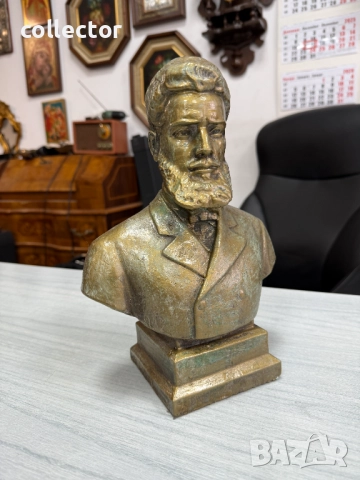 Бронзиран бюст на Христо Ботев. №7783, снимка 7 - Антикварни и старинни предмети - 52881547
