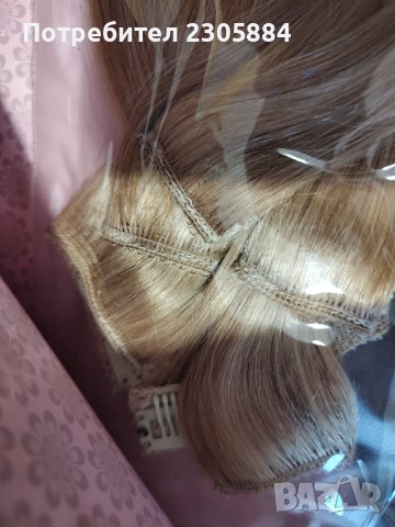 Екстеншъни от естествена руса коса , снимка 8 - Аксесоари за коса - 41678161