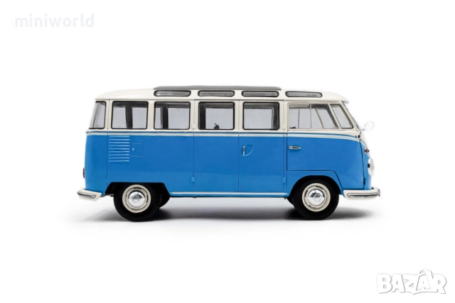 Volkswagen VW T1 Samba Bus 1962 - мащаб 1:18 на Solido моделът е нов в кутия, снимка 5 - Колекции - 52151896