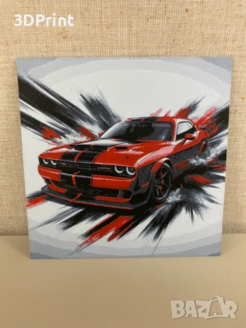 Dodge Challenger 3D релефна картина 