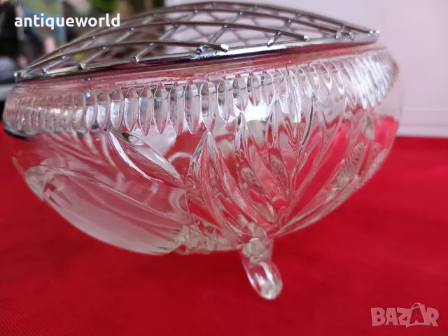 Кристално Стъкло , Съд с Крачета, ВАЗА, снимка 3 - Антикварни и старинни предмети - 49582442