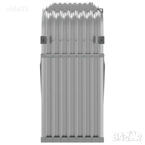 vidaXL Поставка за дърва, светлосив, 234x45x100см, поцинкована стомана, снимка 5 - Дърва за огрев - 56147377