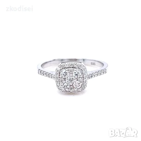 Златен дамски пръстен с диамант 0,42Ct. чистота:SI размер:54 модел:42926-1, снимка 2 - Пръстени - 55824617