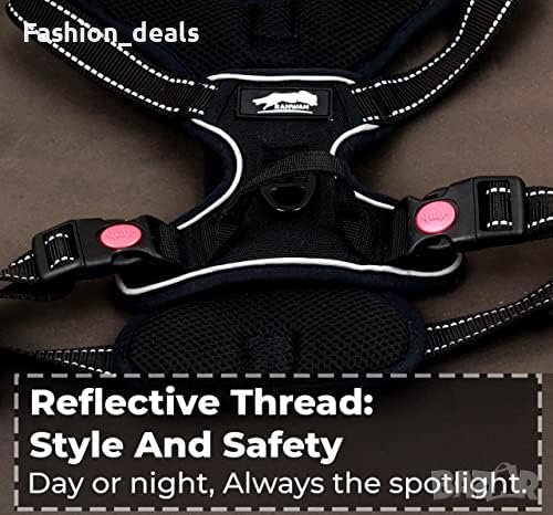 Нова Светлоотразителна Регулируема мека подплатена жилетка за кучета/2 клипса за каишка, снимка 6 - За кучета - 41651250