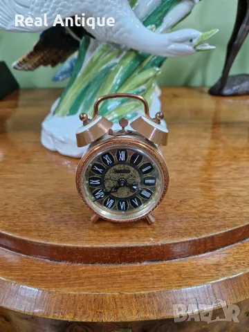 Красив антикварен колекционерски немски будилник Blessing , снимка 1