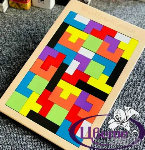 Компактен дървен тетрис