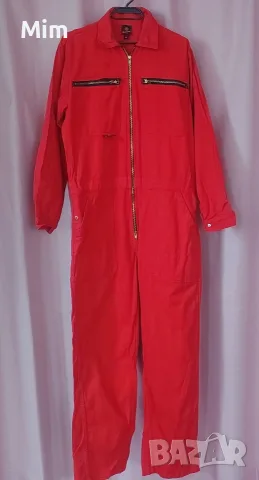 3XL Мъжки работен, червен гащеризон , снимка 3 - Спортни дрехи, екипи - 56051048