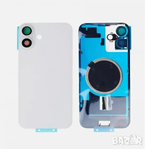 Капак батерия / Задно стъкло Оборудван за iPhone 16 6.1 / Бял / Баркод : 483885