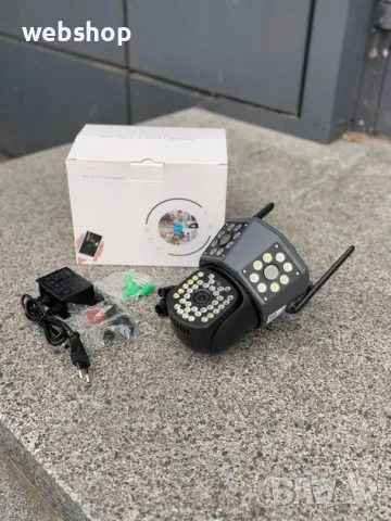 Тройна камера за Видеонаблюдение, работи с WiFi, 9 MPX,Ultra HD, снимка 2 - IP камери - 50309684